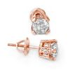 Image 1 : 1.0 ctw Certified VS/SI Diamond Stud Earrings 14k Rose Gold - REF-125W8H