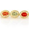 Image 2 : 12.90 ctw Multi-color Sapphire Bracelet 10k Yellow Gold - REF-118F2M