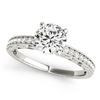 Image 1 : 0.5 ctw Certified VS/SI Diamond Micro Pave Ring 18k White Gold - REF-54H3R