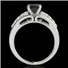 Image 2 : 1.40 ctw Certified VS Black Diamond Solitaire Ring 10k White Gold - REF-48Y5X