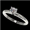0.52 ctw Certified Quality Diamond Engagment Ring 10k White Gold - REF-40X8A