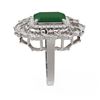 Image 2 : 6.75 ctw Emerald & Diamond Ring 18K White Gold - REF-178K2Y