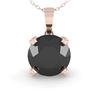 Image 2 : 2.0 ctw Black Diamond Designer Necklace 18k Rose Gold - REF-47W9H