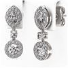 Image 3 : 1.74 ctw Marquise Cut Diamond Designer Earrings 18K White Gold - REF-193G8W