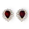 Image 1 : 2.20 ctw Garnet Earrings 10k Yellow Gold - REF-11Y5X