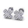 0.54 ctw Micro Pave VS/SI Diamond Certified Earrings 18k White Gold - REF-45F3M