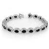 12.0 ctw Blue Sapphire Bracelet 18k White Gold - REF-138M5G