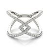 0.60 ctw VS/SI Diamond Fashion Ring 14k White Gold - REF-49R5K