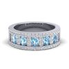 Image 1 : 2 ctw TOPAZ & Micro Pave VS/SI Diamond Designer Ring 10k White Gold - REF-46W8H