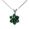 Image 1 : 0.75 ctw Emerald Pendant 10k White Gold - REF-9K3Y
