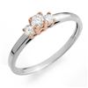 Image 1 : 0.33 ctw Certified VS/SI Diamond 3-Stone Ring 2-Tone 14k 2-Tone Gold - REF-38H8R