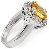 Image 2 : 3.40 ctw Yellow Sapphire & Diamond Ring 10k White Gold - REF-47F3M