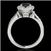 Image 2 : 1.5 ctw Certified VS Black Diamond Solitaire Halo Ring 10k White Gold - REF-53M2G