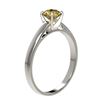 Image 3 : 0.77 ctw Certified Intense Yellow Diamond Engagment Ring 10k White Gold - REF-82N2F