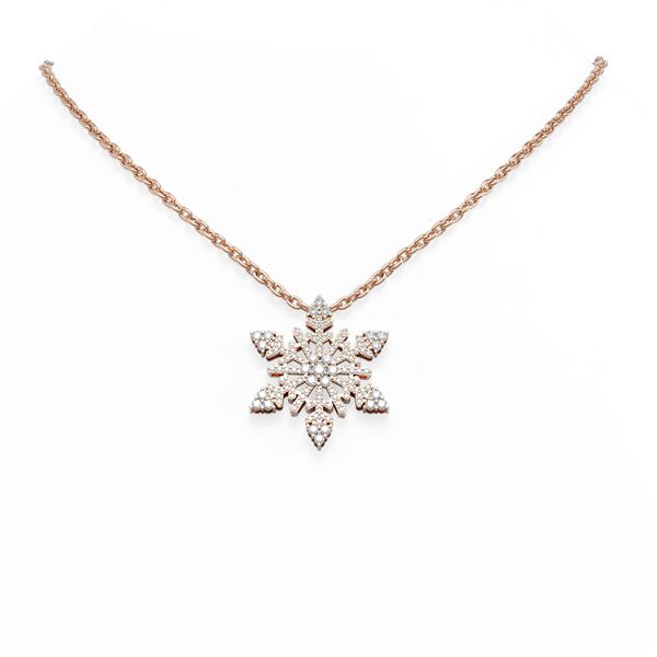 2.25 ctw Diamond Necklace 18K Rose Gold - REF-187X3A