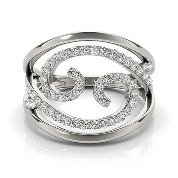 0.60 ctw VS/SI Diamond Fashion Ring 14k White Gold - REF-46N2F