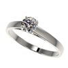 Image 1 : 0.53 ctw Certified Quality Diamond Engagment Ring 10k White Gold - REF-37F6M