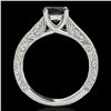 Image 2 : 1.32 ctw Certified VS Black Diamond Solitaire Ring 10k White Gold - REF-43Y2X