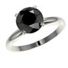 Image 2 : 2.59 ctw Fancy Black Diamond Solitaire Engagment Ring 10k White Gold - REF-57N8F
