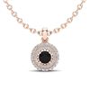 Image 1 : 0.70 ctw Micro Pave VS/SI Diamond Designer Necklace 14k Rose Gold - REF-34H2R