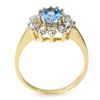 Image 2 : 1.51 ctw Blue Topaz & Diamond Ring 10k Yellow Gold - REF-23X9A