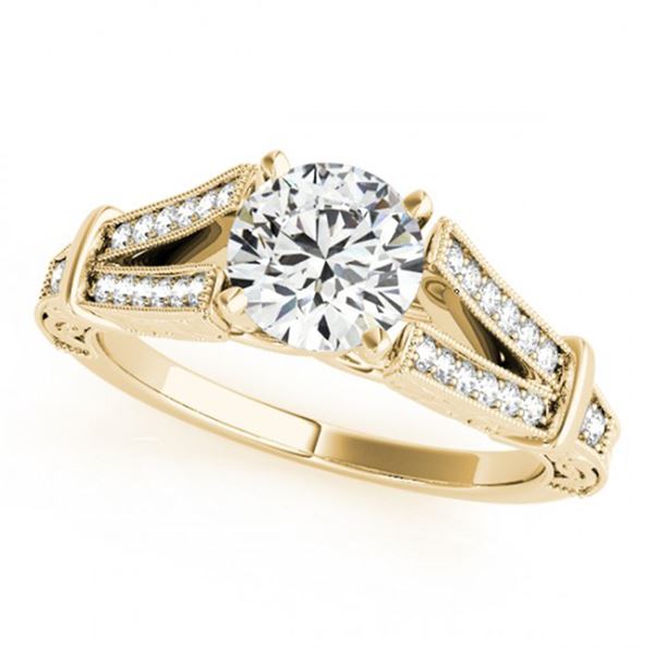 0.75 ctw Certified VS/SI Diamond Antique Ring 18k Yellow Gold - REF-113W2H