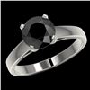 Image 2 : 2.15 ctw Fancy Black Diamond Solitaire Engagment Ring 10k White Gold - REF-43F2M