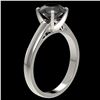 Image 3 : 2.15 ctw Fancy Black Diamond Solitaire Engagment Ring 10k White Gold - REF-43F2M