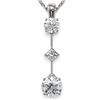 Image 1 : 1.16 ctw Diamond Designer Necklace 18K White Gold - REF-163G3W