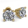 Image 1 : 1.02 ctw VS/SI Diamond Stud Designer Earrings 14k Yellow Gold - REF-97X2A