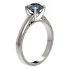 Image 3 : 1.50 ctw Certified Intense Blue Diamond Engagment Ring 10k White Gold - REF-171F8M
