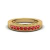 Image 1 : 0.50 ctw RED Sapphire Band Art Deco 10k Yellow Gold - REF-13M2G
