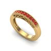Image 2 : 0.50 ctw RED Sapphire Band Art Deco 10k Yellow Gold - REF-13M2G