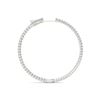 Image 3 : 0.5 ctw Diamond VS/SI 20 MM Hoop Earrings 14k White Gold - REF-47Y9X