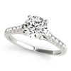 Image 1 : 0.77 ctw Certified VS/SI Diamond Ring 18k White Gold - REF-100W9H