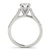 Image 2 : 0.77 ctw Certified VS/SI Diamond Ring 18k White Gold - REF-100W9H