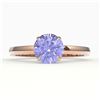 Image 1 : 2 ctw Tanzanite Designer Engagment Ring 14k Rose Gold - REF-39H5R