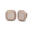 Image 2 : 1.09 ctw Diamond Earrings 18K Rose Gold - REF-153A3N
