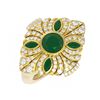 Image 3 : 2.32 ctw Emerald & Diamond Ring 18K Yellow Gold - REF-178G5W