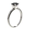 Image 3 : 1 ctw Fancy Black Diamond Solitaire Engagment Ring 10k White Gold - REF-22A3N