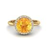 Image 1 : 2 ctw Citrine & Micro VS/SI Diamond Ring Designer 18k Yellow Gold - REF-45Y2X