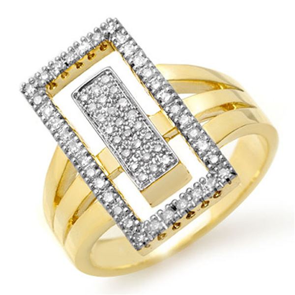 0.45 ctw Certified VS/SI Diamond Ring 10k Yellow Gold - REF-77G3W