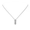 Image 2 : 1.4 ctw Oval Cut Diamond Designer Necklace 18K White Gold - REF-181H2R