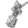 Image 3 : 1.4 ctw Oval Cut Diamond Designer Necklace 18K White Gold - REF-181H2R