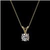 Image 3 : 0.53 ctw Certified Quality Diamond Solitaire Necklace 10k Yellow Gold - REF-40N8F