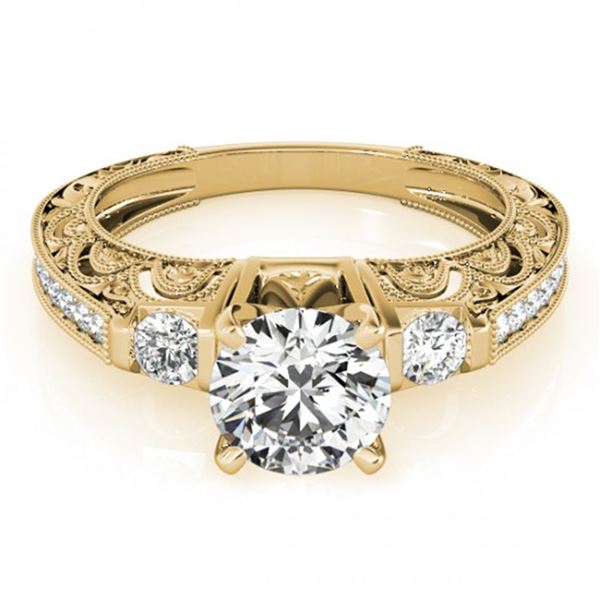 0.91 ctw Certified VS/SI Diamond Antique Ring 18k Yellow Gold - REF-100A9N