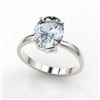 Image 2 : 3.50 ctw Sky Blue Topaz Designer Ring 18k White Gold - REF-27W2H