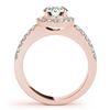 Image 3 : 1 ctw Certified VS/SI Diamond 2pc Wedding Set Halo 14k Rose Gold - REF-113A2N