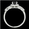 Image 2 : 1.33 ctw Certified VS Black Diamond Solitaire Ring 10k White Gold - REF-53K2Y