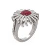 Image 1 : 3.35 ctw Ruby & Diamond Ring 18K White Gold - REF-182H2R